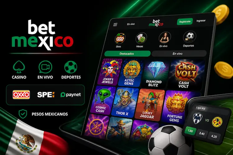 Plataforma BetMexico con casino, apuestas deportivas y juegos en un solo entorno
