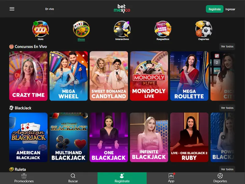 Betmexico casino en vivo ruleta blackjack baccarat